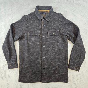 Rainforest Jacket Men's Medium Dark‎ Gray Knit Long Sleeve Snap Closure Pockets